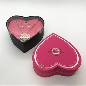 Juicy Couture Costume Jewelry Necklace Earrings Set